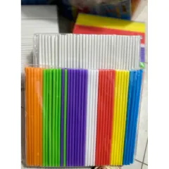 5 Bịch gồm 1000 ống hút nhựa sắc màu - ống hút nhựa trắng ( 1 gói - 200 cái ) 882547