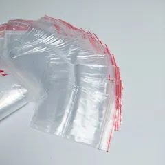 100gr Túi zip chỉ đỏ nhiều kích thước