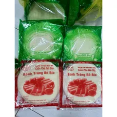 5 Gói Bánh tráng bò bía đậu xanh - bánh đa nem cuốn chả giò giòn xốp