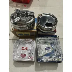 Gạt tàn inox xoay, gạt tàn bấm, gạt tàn thủy tinh