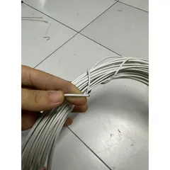 50 Mét dây thép bọc nhựa màu trắng mềm dẻo không rỉ 2.5li