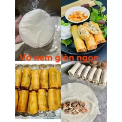 50 gói bánh tráng bò bía đậu xanh size 16cm - Bánh đa nem thành đạt