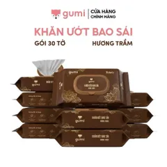 Khăn ướt bao sái hương trầm Gumi mềm nhẹ nhàng làm sạch các vật phẩm thờ cúng( gói 30 tờ )
