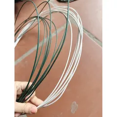 30 Mét dây thép bọc nhựa màu xanh, màu trắng - dây thép mềm dẻo 2.5li