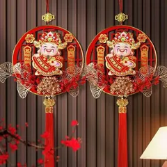 Dải treo thần tài lắc đầu gọi tài lộc/ dải ông thần tài Tết cầu may mắn