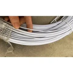 10 Mét dây thép bọc nhựa màu trắng 2.5li - Dây thép uốn dẻo