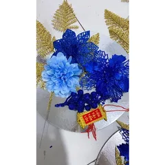 [ Tặng kèm keo nến ] Set hoa lá cành trang trí giỏ quà tháp bánh kẹo