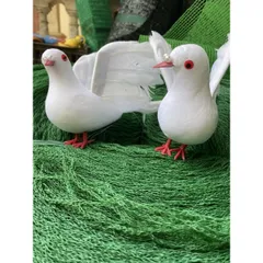 2 Chim bồ câu nhân tạo bằng xốp dùng để trang trí