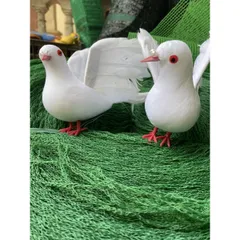 2 Chim bồ câu nhân tạo bằng xốp dùng để trang trí