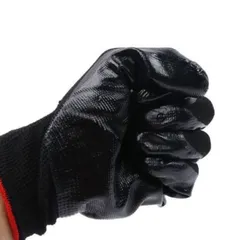 5 Đôi Gang tay phủ sơn màu đen bảo hộ lao động hàng bền đẹp