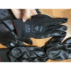 5 Đôi Gang tay phủ sơn màu đen bảo hộ lao động hàng bền đẹp