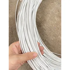 10 Mét Dây Thép Bọc Nhựa Màu Trắng 2,5 li và 3,5 li Uốn Dẻo