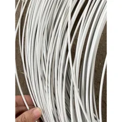 10 Mét Dây Thép Bọc Nhựa Màu Trắng 2,5 li và 3,5 li Uốn Dẻo