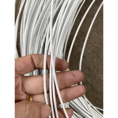 10 Mét Dây Thép Bọc Nhựa Màu Trắng 2,5 li và 3,5 li Uốn Dẻo