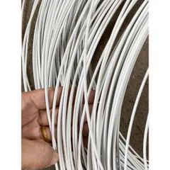10 Mét Dây Thép Bọc Nhựa Màu Trắng 2,5 li và 3,5 li Uốn Dẻo