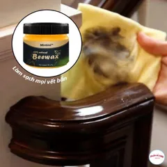Sáp ong đánh bóng đồ gỗ, đánh sạch mọi bụi bẩn bám trên bề mặt