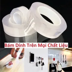 Băng dính 2 mặt trong suốt đa năng siêu dính cuộn 3 mét 884160