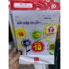 Giấy kiểm tra dòng kẻ 5 ô ly Hồng Hà