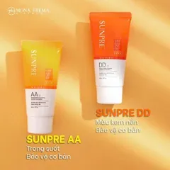 Kem Chống Nắng Màu Nền Mona Frema SUNPRE High Protection DD SPF 50+ - Bảo Vệ Da Tối Ưu, Lớp Nền Tự Nhiên, 60ml