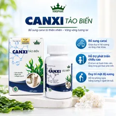 Viên Uống Canxi Tảo Biển Kingphar 60 viên - Bổ Sung Canxi, Phát Triển Chiều Cao, Ngừa Loãng Xương