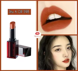 Son Shu Uemura Rouge Unlimited Amplified A OR 598 - Son Môi Cam Cháy Thời Thượng, Dưỡng Ẩm Cao, Bền Màu 8 Giờ, Lý Tưởng Cho Mọi Dịp 884917