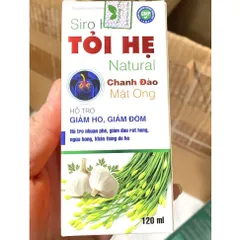 Siro Ho tỏi hẹ natural chứa chanh đào mật ong Hỗ trợ nhuận phế, Giảm ho, giảm đờm, rát cổ họng, kho han, ho đờm
