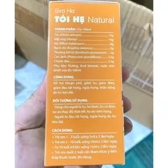 Siro Ho tỏi hẹ natural chứa chanh đào mật ong Hỗ trợ nhuận phế, Giảm ho, giảm đờm, rát cổ họng, kho han, ho đờm