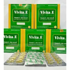 VIVITA. E ROSTEX Vitamin e 400 đẹp da, mờ thâm, chống lão háo, làm sáng và mịn da, sáng tự nhiên có tinh chất nha đam 