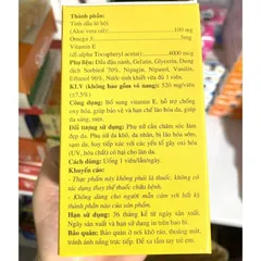 VIVITA. E ROSTEX Vitamin e 400 đẹp da, mờ thâm, chống lão háo, làm sáng và mịn da, sáng tự nhiên có tinh chất nha đam 