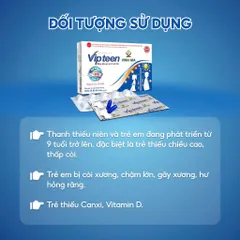 Vipteen hỗ trợ tăng chiều cao ( D3 MK7 ) hộp 20 viên