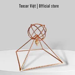 (Phạm Tráng Tensor Việt) Kim tự tháp năng lượng đội đầu thiền đồng nguyên chất, trang trí phòng khách phòng ngủ
