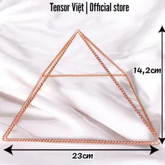 (Phạm Tráng Tensor Việt) Kim tự tháp năng lượng đội đầu thiền đồng nguyên chất, trang trí phòng khách phòng ngủ