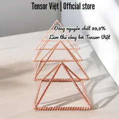 (Phạm Tráng Tensor Việt) TẶNG THẠCH ANH Kim tự tháp mẫu đơn giản bằng đồng nguyên chất 10cm-14cm-18cm-23cm