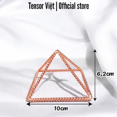 (Phạm Tráng Tensor Việt) TẶNG THẠCH ANH Kim tự tháp mẫu đơn giản bằng đồng nguyên chất 10cm-14cm-18cm-23cm
