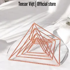 (Phạm Tráng Tensor Việt) TẶNG THẠCH ANH Kim tự tháp mẫu đơn giản bằng đồng nguyên chất 10cm-14cm-18cm-23cm
