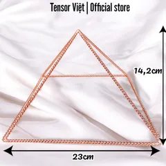 (Phạm Tráng Tensor Việt) TẶNG THẠCH ANH Kim tự tháp mẫu đơn giản bằng đồng nguyên chất 10cm-14cm-18cm-23cm
