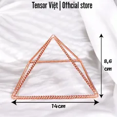 (Phạm Tráng Tensor Việt) TẶNG THẠCH ANH Kim tự tháp mẫu đơn giản bằng đồng nguyên chất 10cm-14cm-18cm-23cm