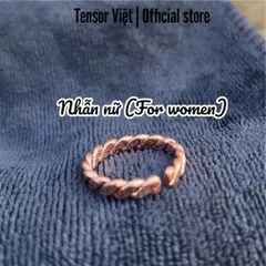 (Phạm Tráng Tensor Việt) Nhẫn hở cặp đôi đồng nguyên chất mẫu xoắn 2 mặt dẹt đủ size nam nữ