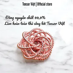 (Phạm Tráng Tensor Việt) Mặt dây chuyền tensor đồng nguyên chất hình xuyến hai lớp 177mhz