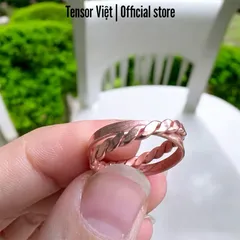 (Phạm Tráng Tensor Việt) Nhẫn đồng đỏ mix chéo đủ size cho nam nữ