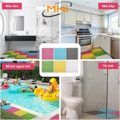 ❤️Freeship+✅Thảm nhà tắm chống trơn trượt kích thước 30x30cm HVNXK
