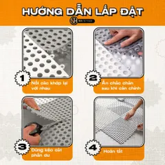 ❤️Combo 20 Vỉ Lót Sàn Nhà tắm MHI Dẻo Siêu Bền- Thảm Nhựa lót sàn vệ sinh, bể bơi, sân vườn HVNXK