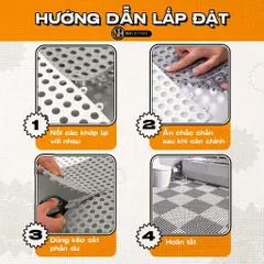 ❤️Bộ 4✅Tấm Lót Sàn Nhà tắm MHI Dẻo Siêu Bền- miếng sàn, vỉ lót sàn vệ sinh, bể bơi, sân vườn