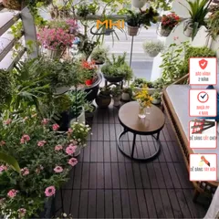 COMBO11 Tấm Nhựa Lót Sàn Cao 2cm Thoát nước tốt- Miếng nhựa giả gỗ Ban Công/Nhà Tắm/Nhà/Sân