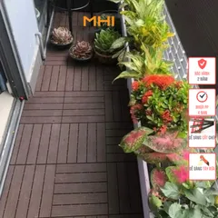 COMBO11 Tấm Nhựa Lót Sàn Cao 2cm Thoát nước tốt- Miếng nhựa giả gỗ Ban Công/Nhà Tắm/Nhà/Sân