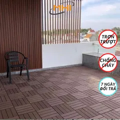 COMBO11 Tấm Nhựa Lót Sàn Cao 2cm Thoát nước tốt- Miếng nhựa giả gỗ Ban Công/Nhà Tắm/Nhà/Sân