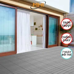 COMBO11 Tấm Nhựa Lót Sàn Cao 2cm Thoát nước tốt- Miếng nhựa giả gỗ Ban Công/Nhà Tắm/Nhà/Sân