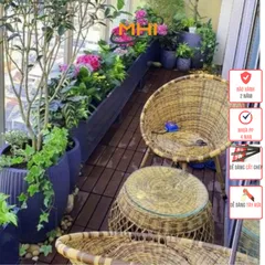 COMBO11 Tấm Nhựa Lót Sàn Cao 2cm Thoát nước tốt- Miếng nhựa giả gỗ Ban Công/Nhà Tắm/Nhà/Sân