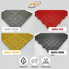 [SIÊU BỀN] Vỉ Lót Sàn Rửa Xe Ô Tô Xe Máy - Gara Xe Chuyên Nghiệp 40cm x 40cm x 2,3cm