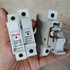 [fuse CHINT DELIXI] Cầu chì tép đôi dòng lớn 32A 500v các hãng tháo máy tủ điện bảo vệ quá dòng chạm chập cài ray